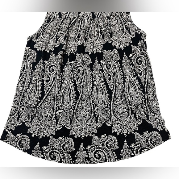 LUCKY BRAND Womens Embroidered Woven Mix Tank Paisley Print Black Extra Small - Picture 10 of 16